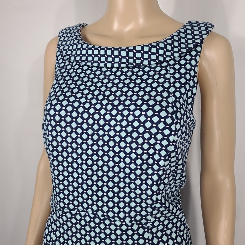 Lands' End Blue Dimond Bodycon Dress - Picture 6 of 9